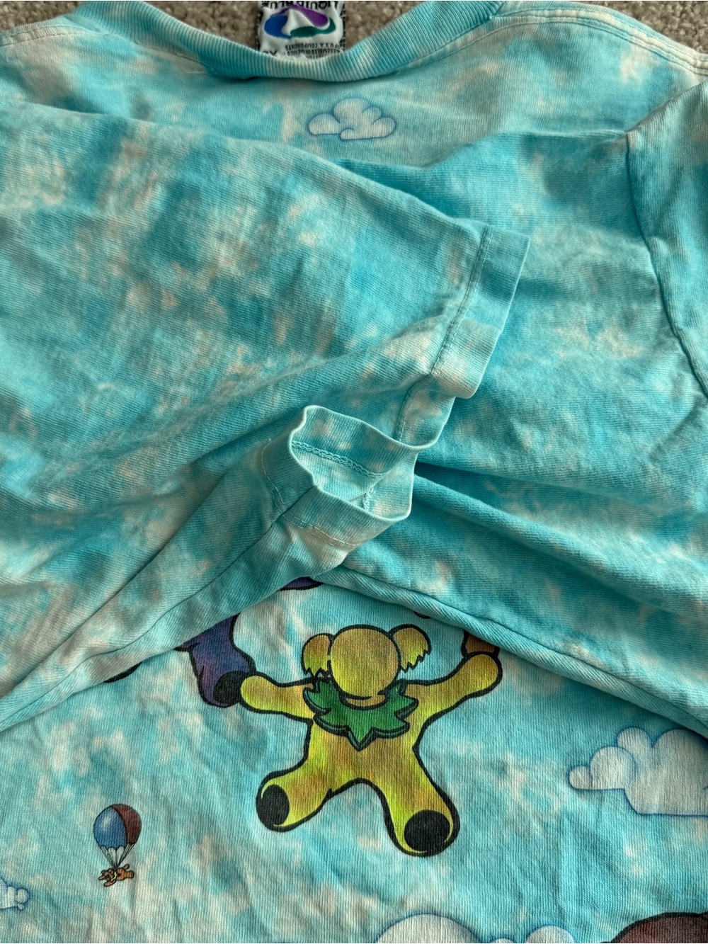 Vintage 1993 Grateful Dead Liquid Blue Songs Fill The Air Tie Dye Tee XL - Picture 9 of 11